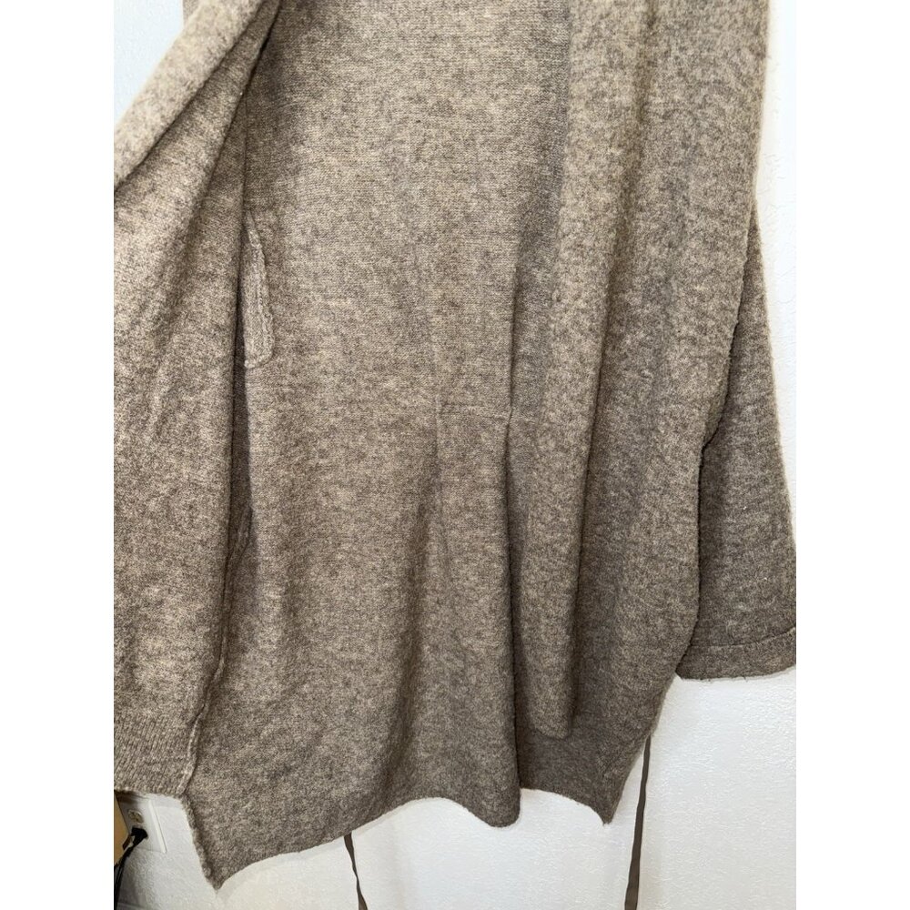Moth Anthropologie Vallon Cardigan Brown Small Wool Blend Tie-Waist Sweater 1B - Picture 6 of 8